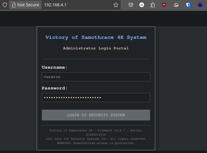 web admin panel